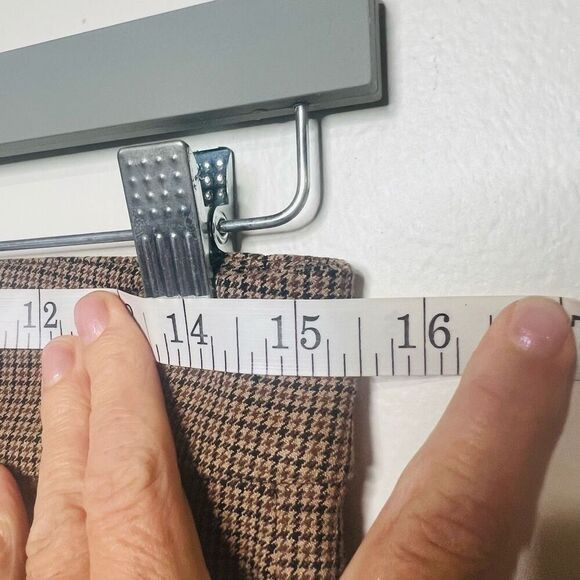 Old Navy High Rise Pixie Skinny Pants Gold Brown Houndstooth Sz 8 - Picture 5 of 10